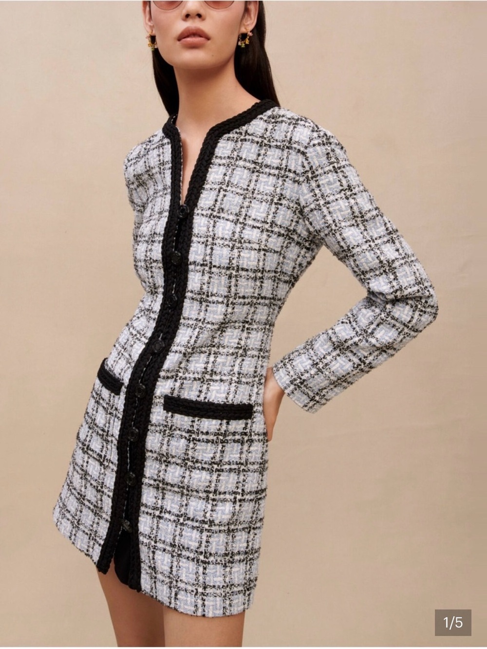 NWT MAJE TWEED EFFECT DRESS $535 size 10